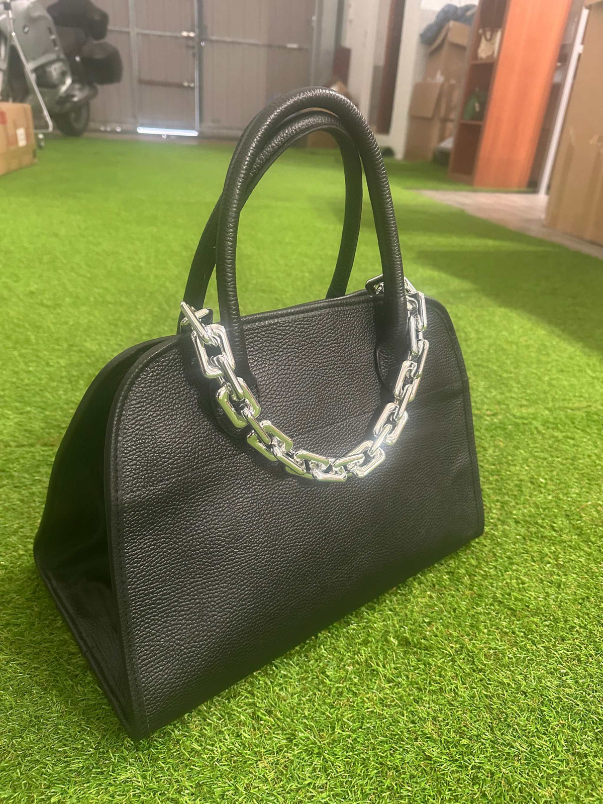 Cadena gruesa dorada de celulosa para bolso