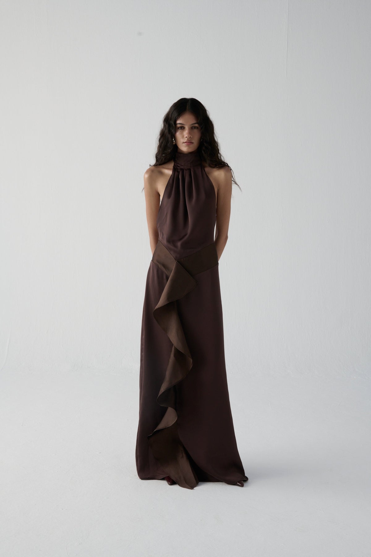 Vestido La Emperifollá en color chocolate