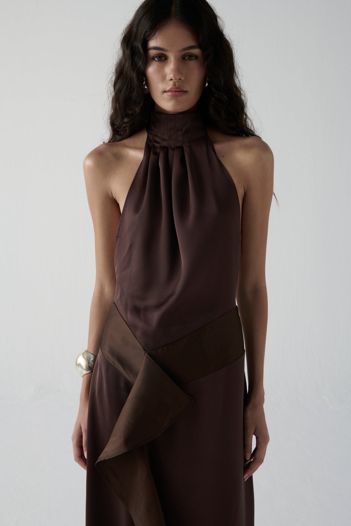 Vestido La Emperifollá en color chocolate