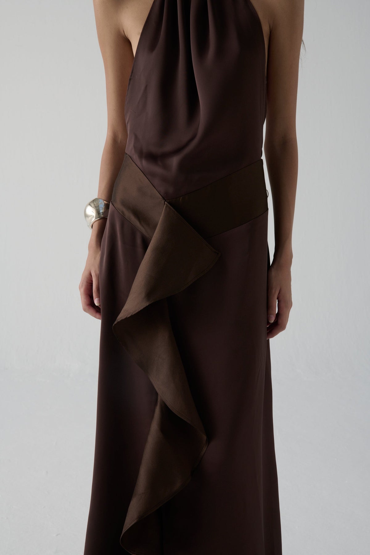 Vestido La Emperifollá en color chocolate