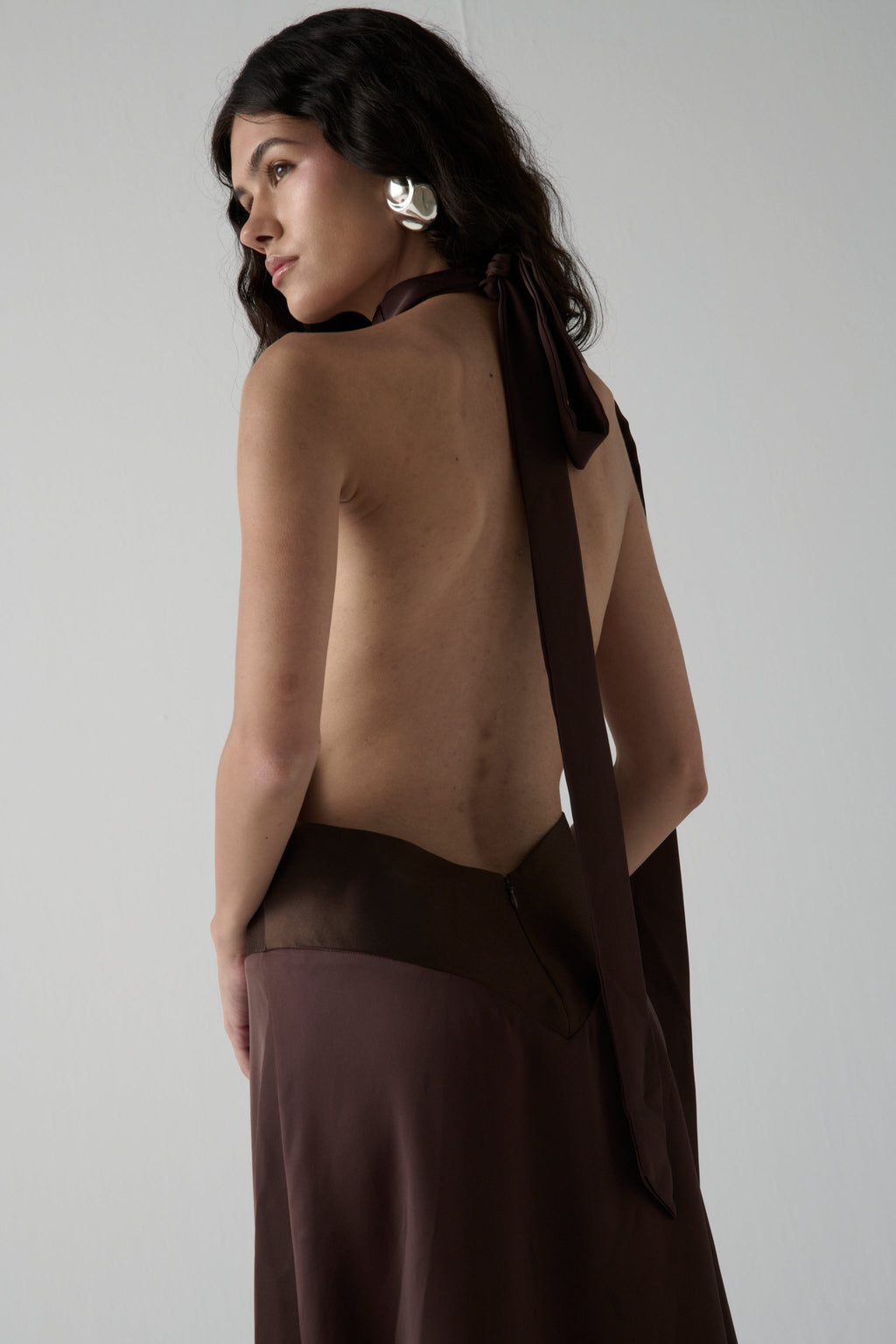 Vestido La Emperifollá en color chocolate