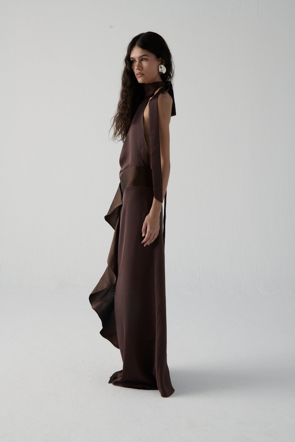 Vestido La Emperifollá en color chocolate