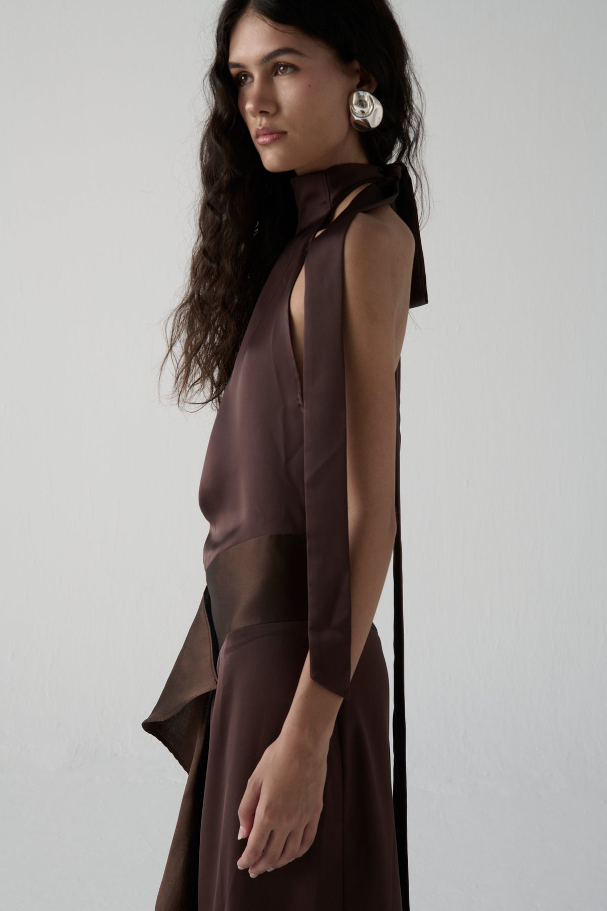 Vestido La Emperifollá en color chocolate