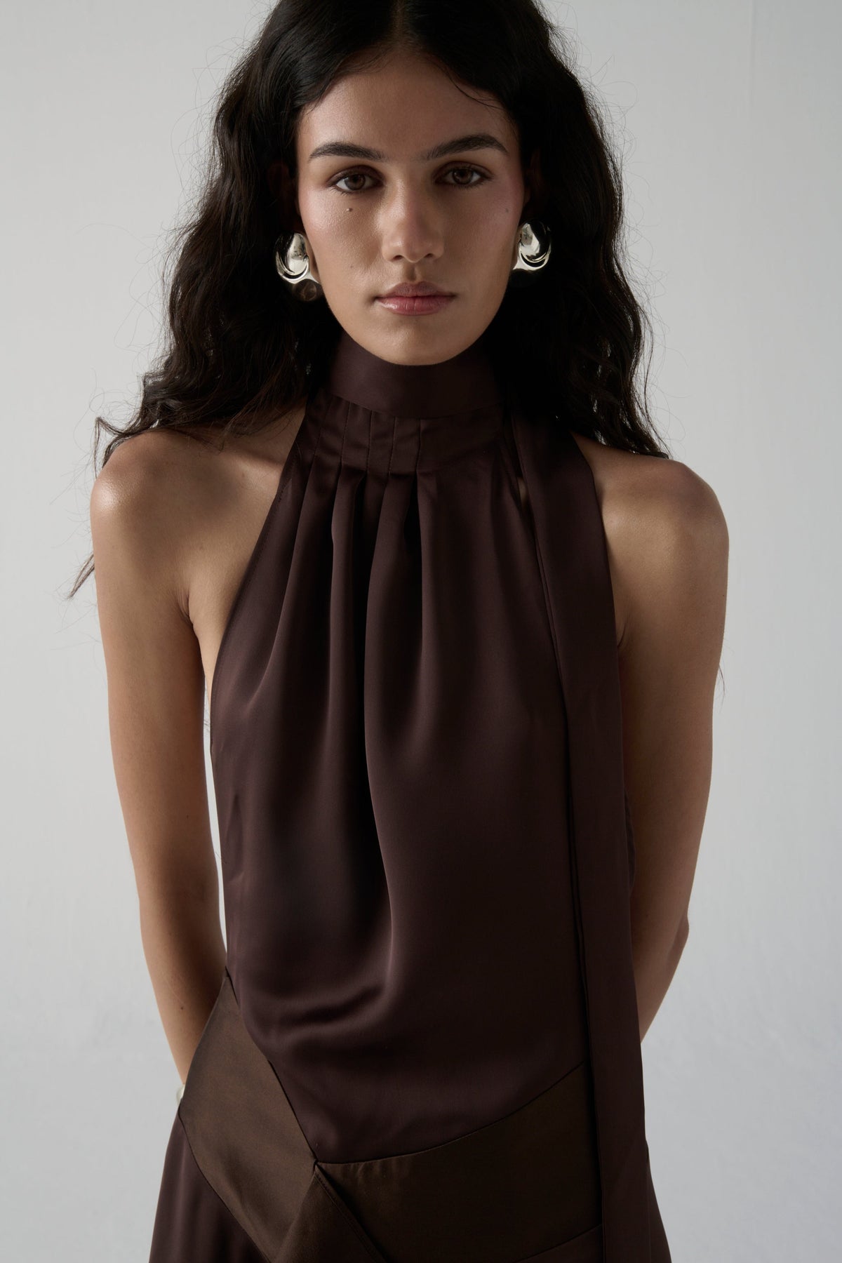 Vestido La Emperifollá en color chocolate