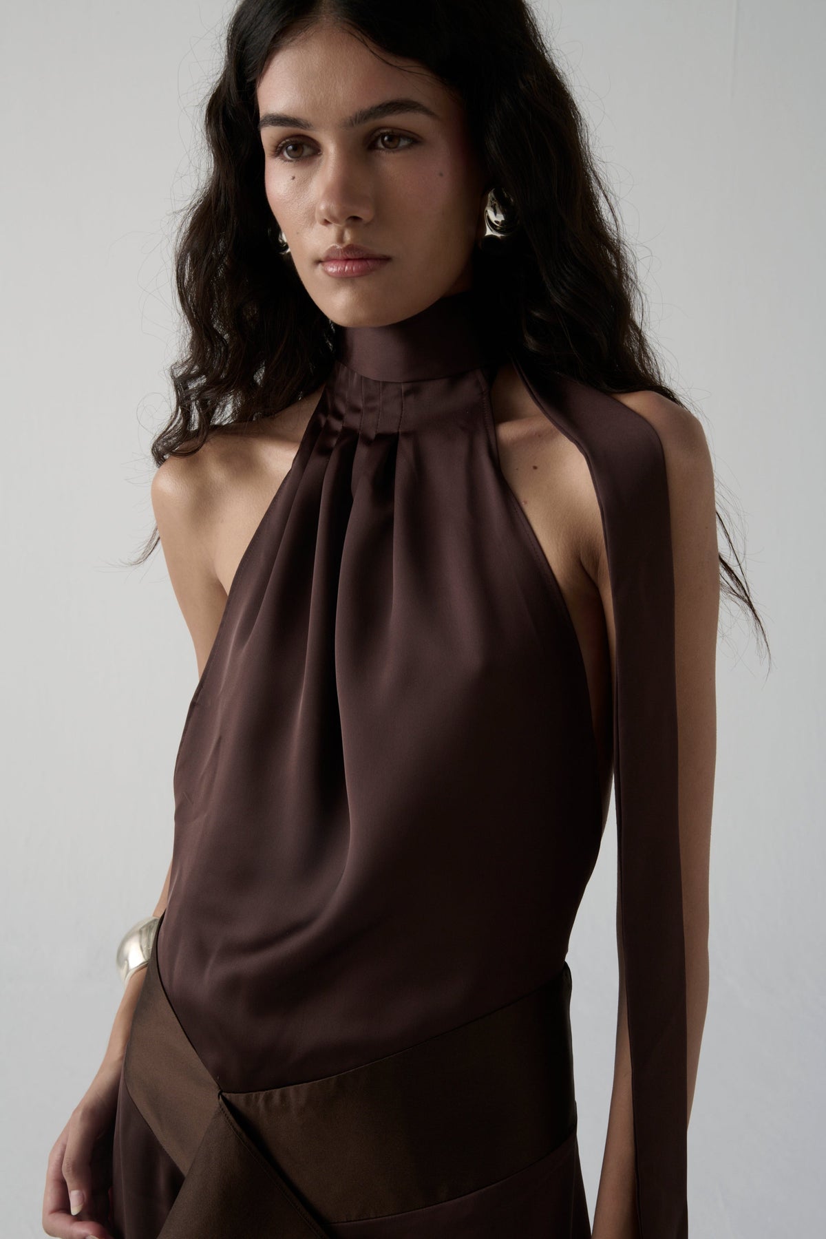 Vestido La Emperifollá en color chocolate