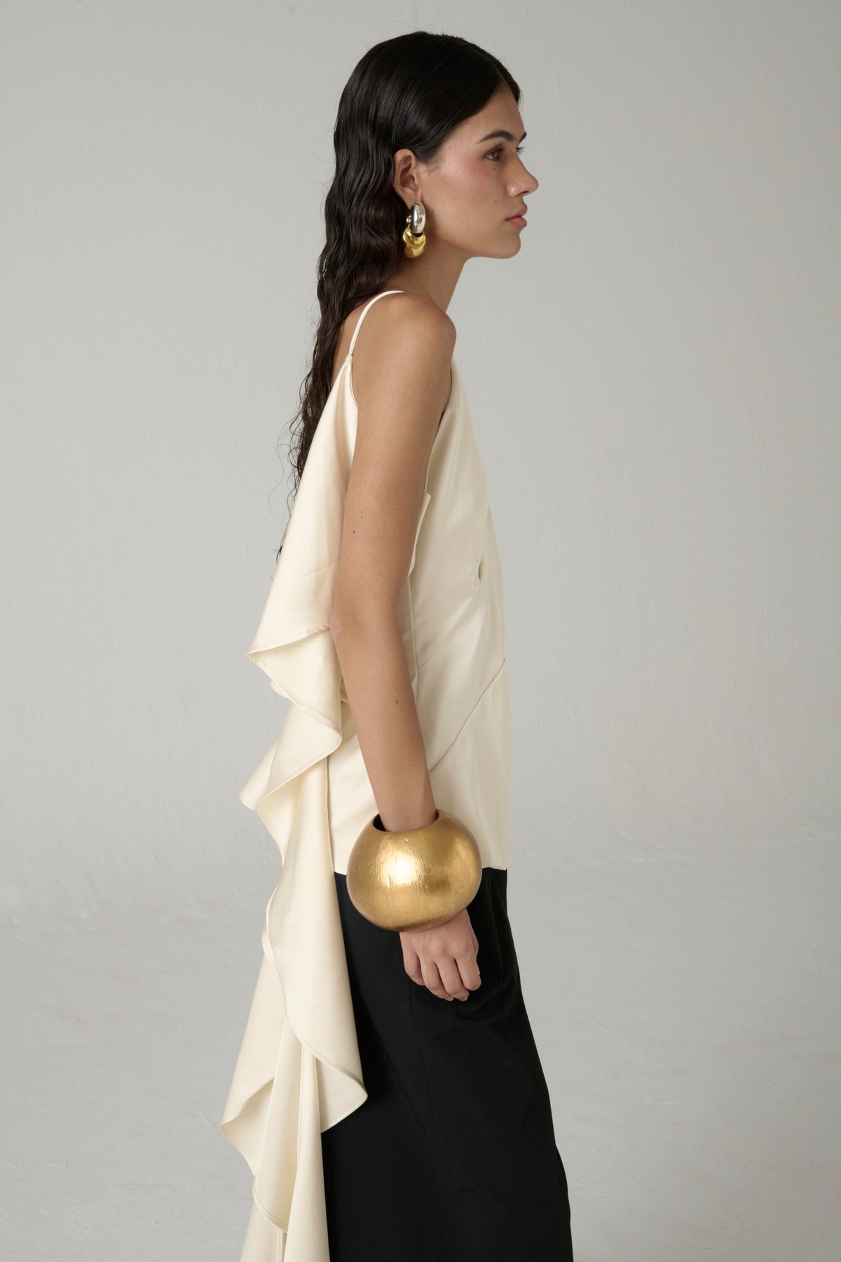 Blusa cruzada La Movidita en blanco roto