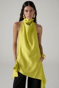 Blusa halter La Joyita en verde lima