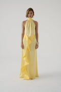 Vestido La Emperifollá en amarillo mantequilla