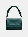 Bolso Olivia Verde de piel vegana con dos cadenas