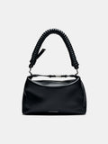 Bolso Kenza Medium negro de piel vegana con dos cadenas