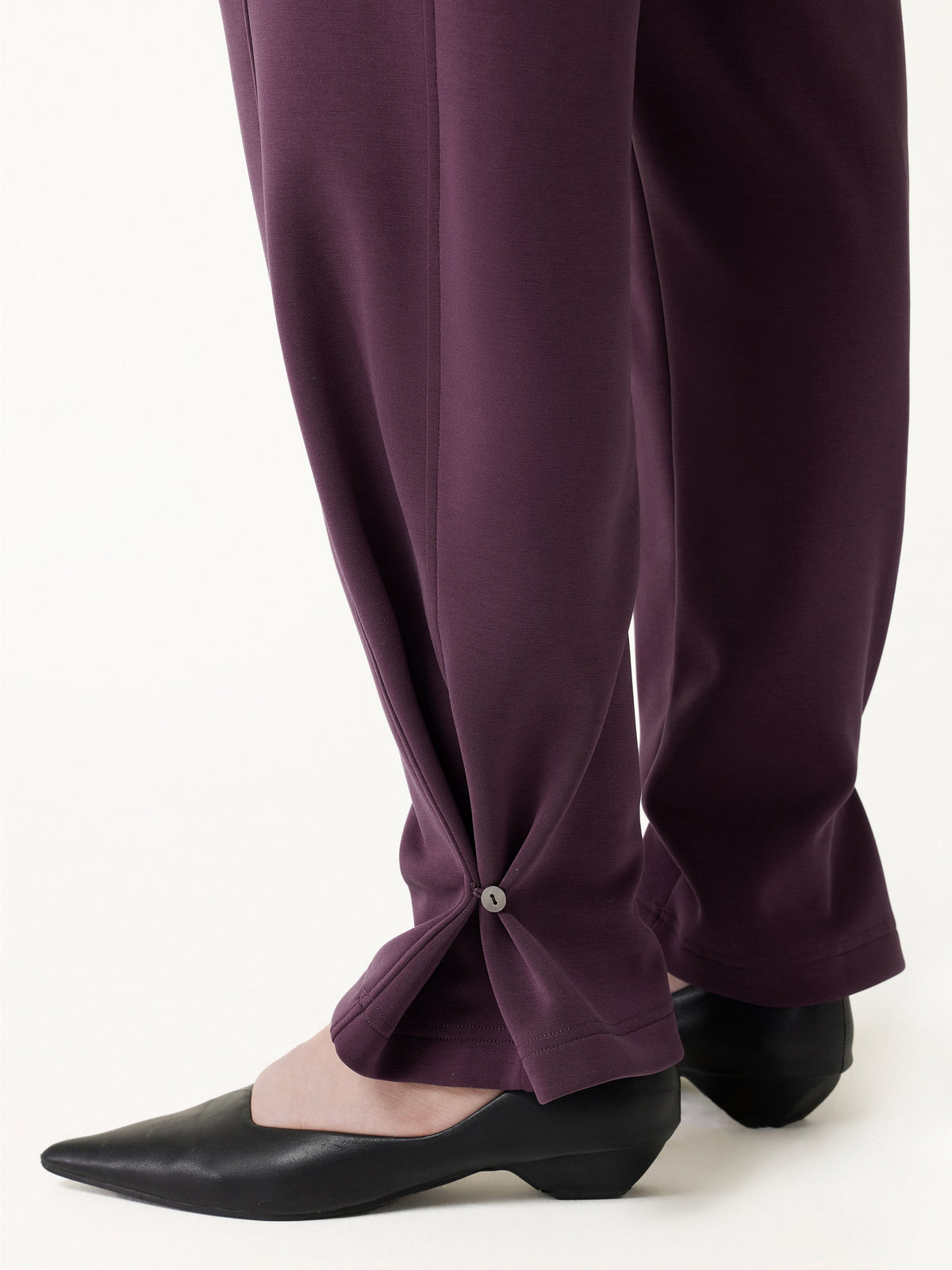 Conjunto de felpa elástica con top y pantalón ancho