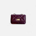 Bolso bandolera Mini 19 acolchado burdeos