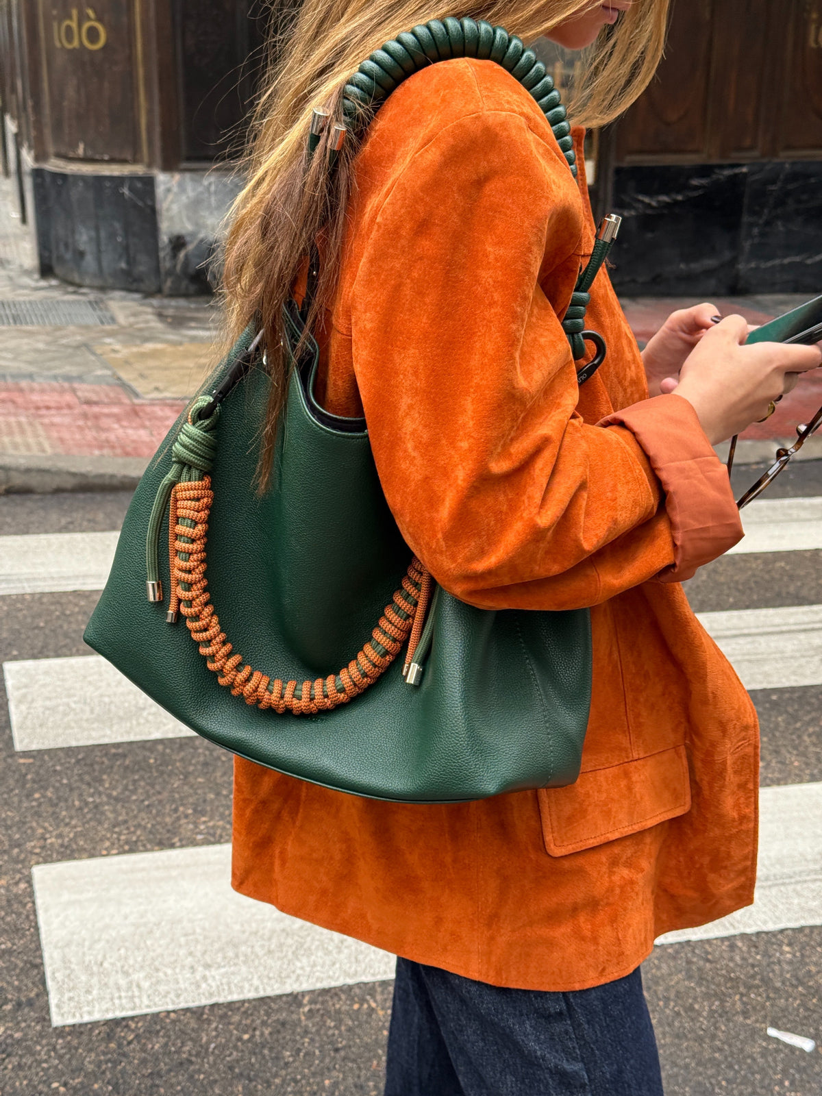 Petra Verde, bolso shopper estructurado de Olivia Mareque