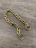 Cadena gruesa dorada de celulosa para bolso