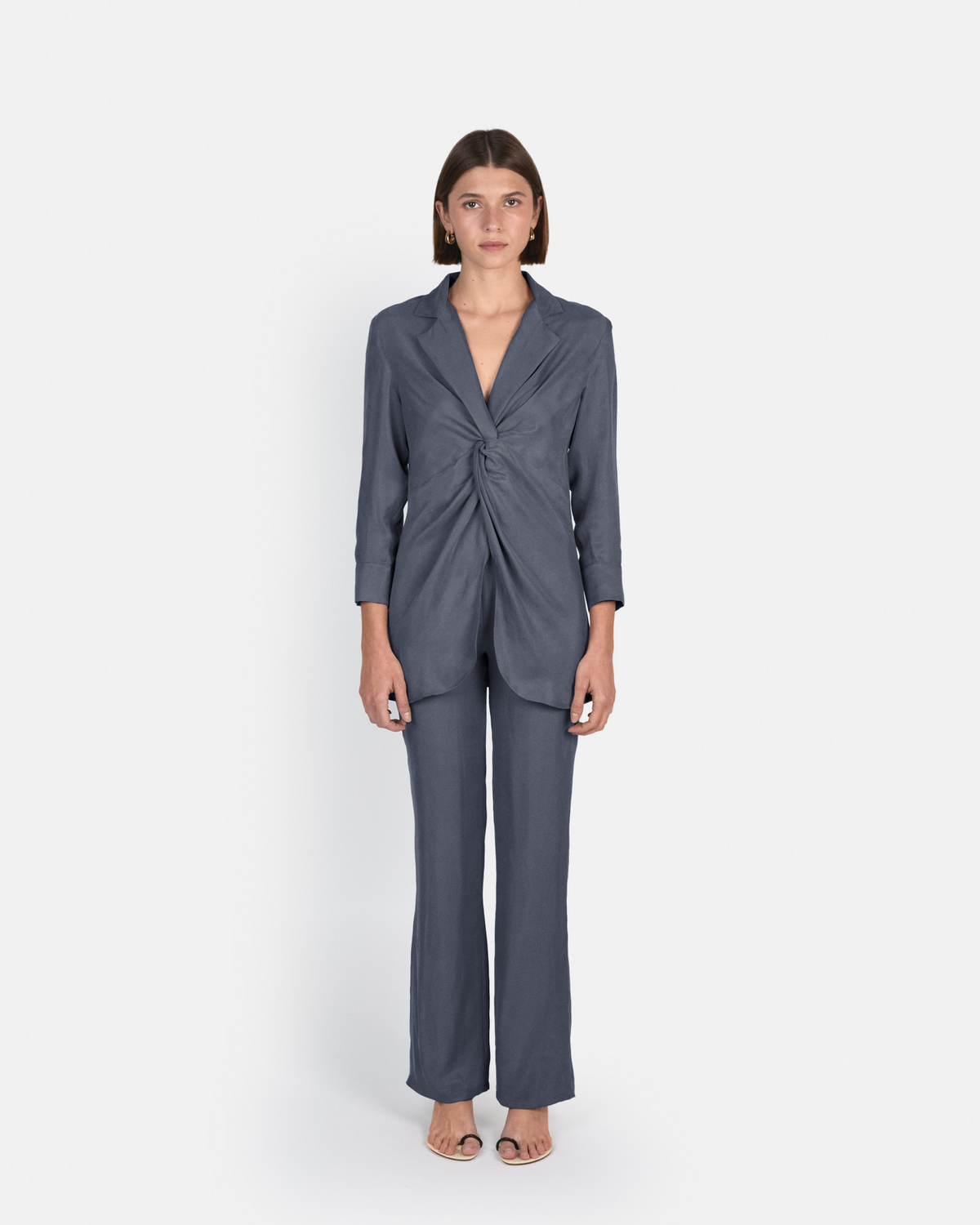 Pantalón Selene de tiro alto en cupro