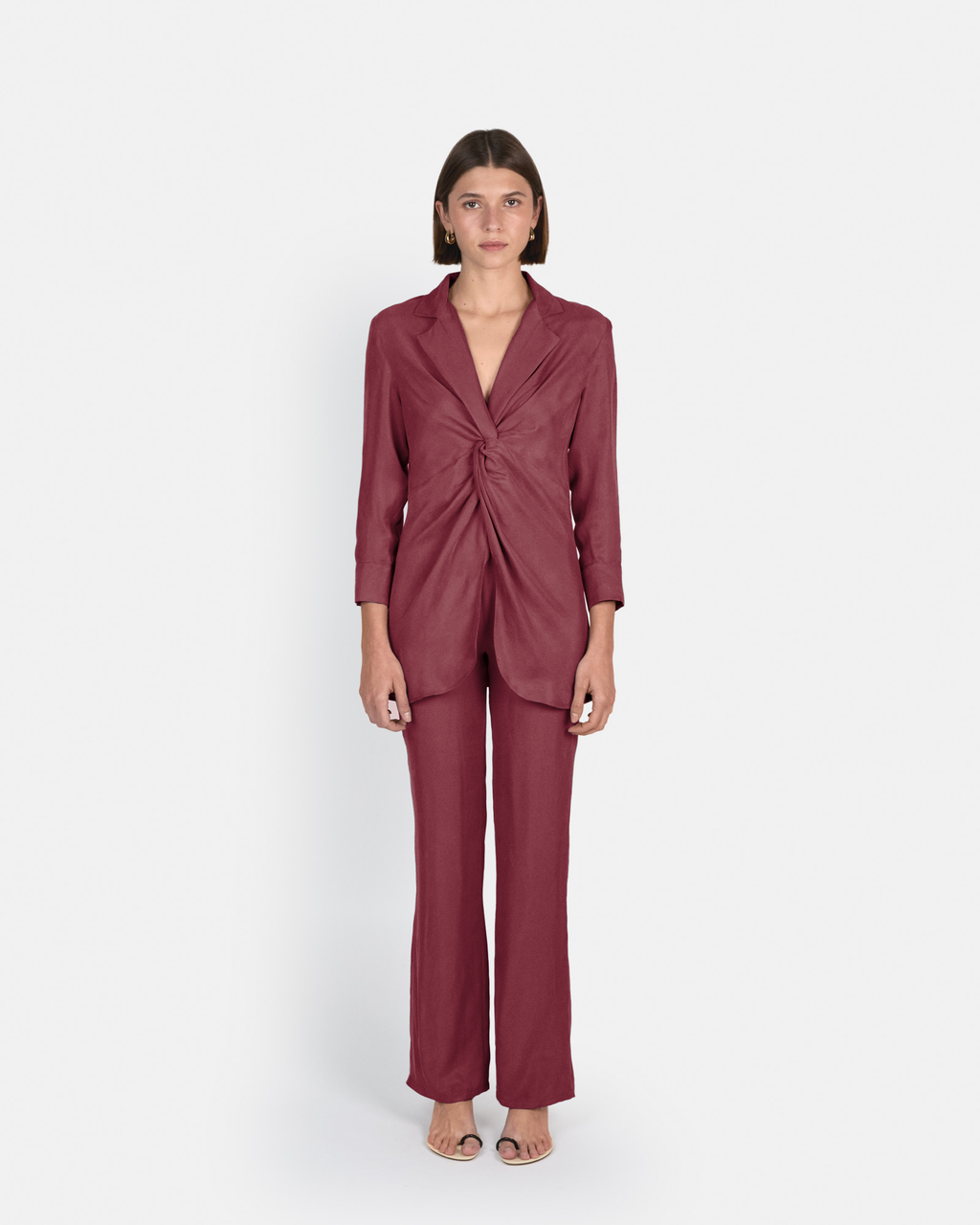 Pantalón Selene de tiro alto en cupro