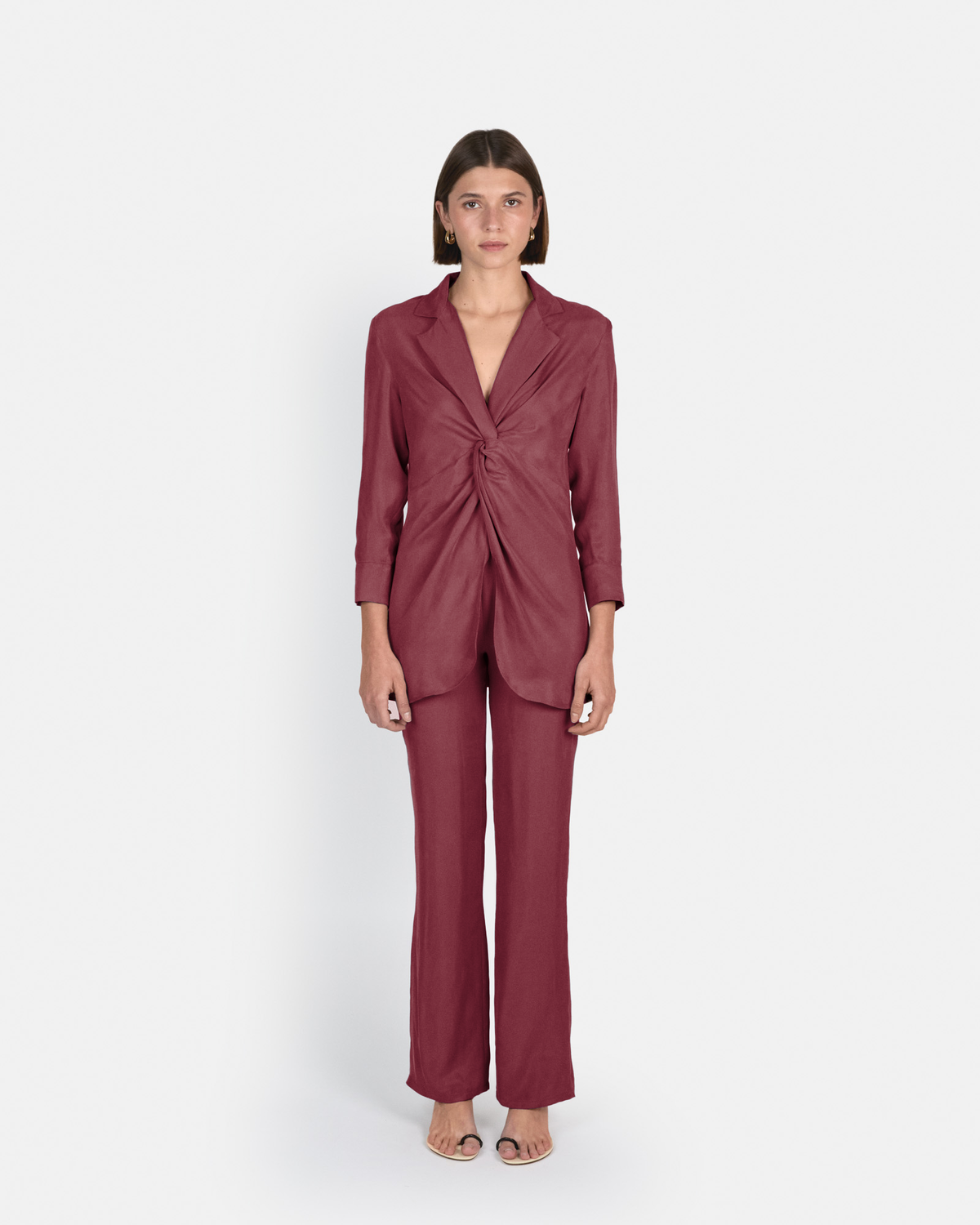 Pantalón Selene de tiro alto en cupro