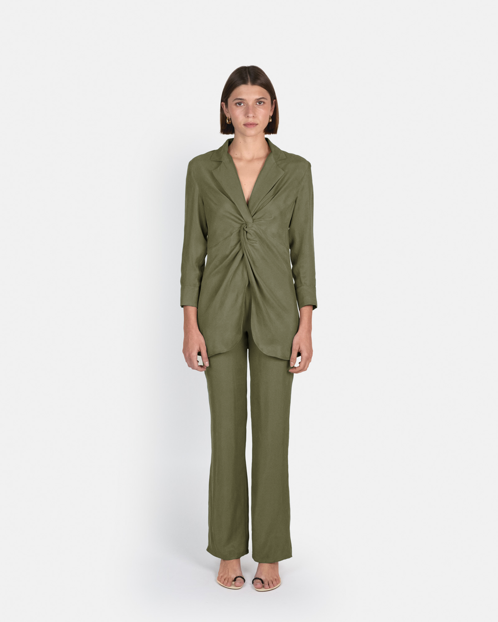 Pantalón Selene de tiro alto en cupro