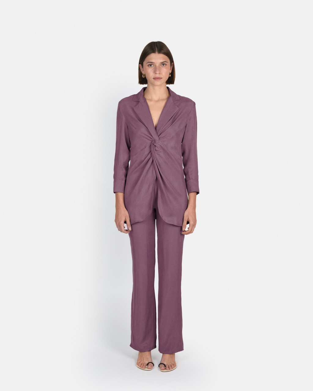 Pantalón Selene de tiro alto en cupro