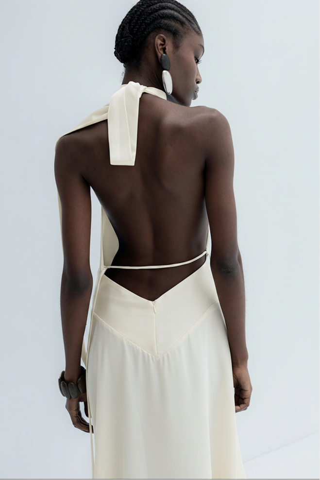 Vestido La Emperifollá en blanco roto