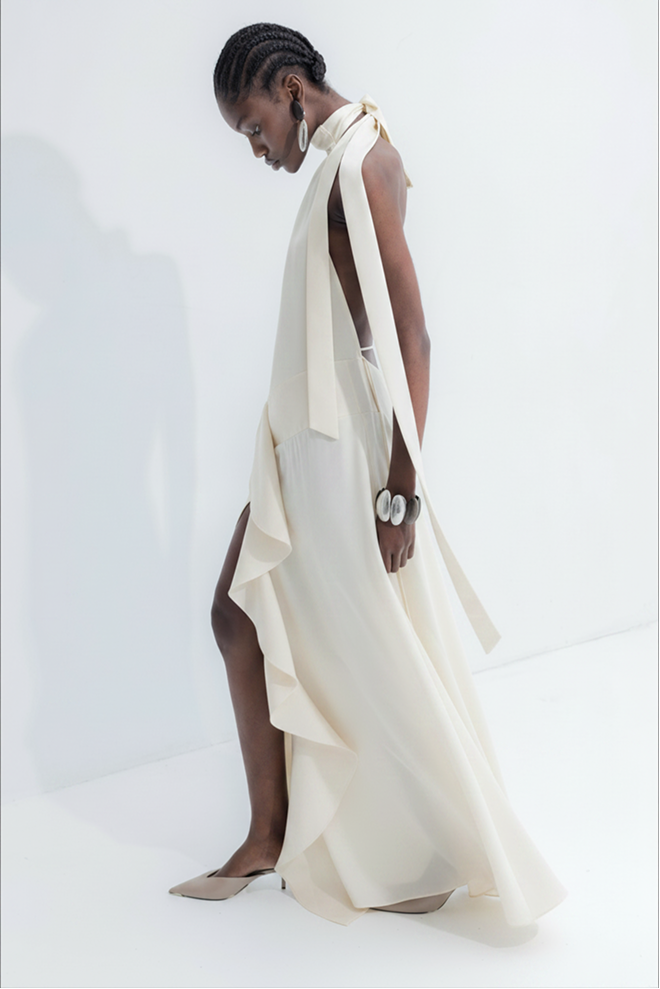 Vestido La Emperifollá en blanco roto