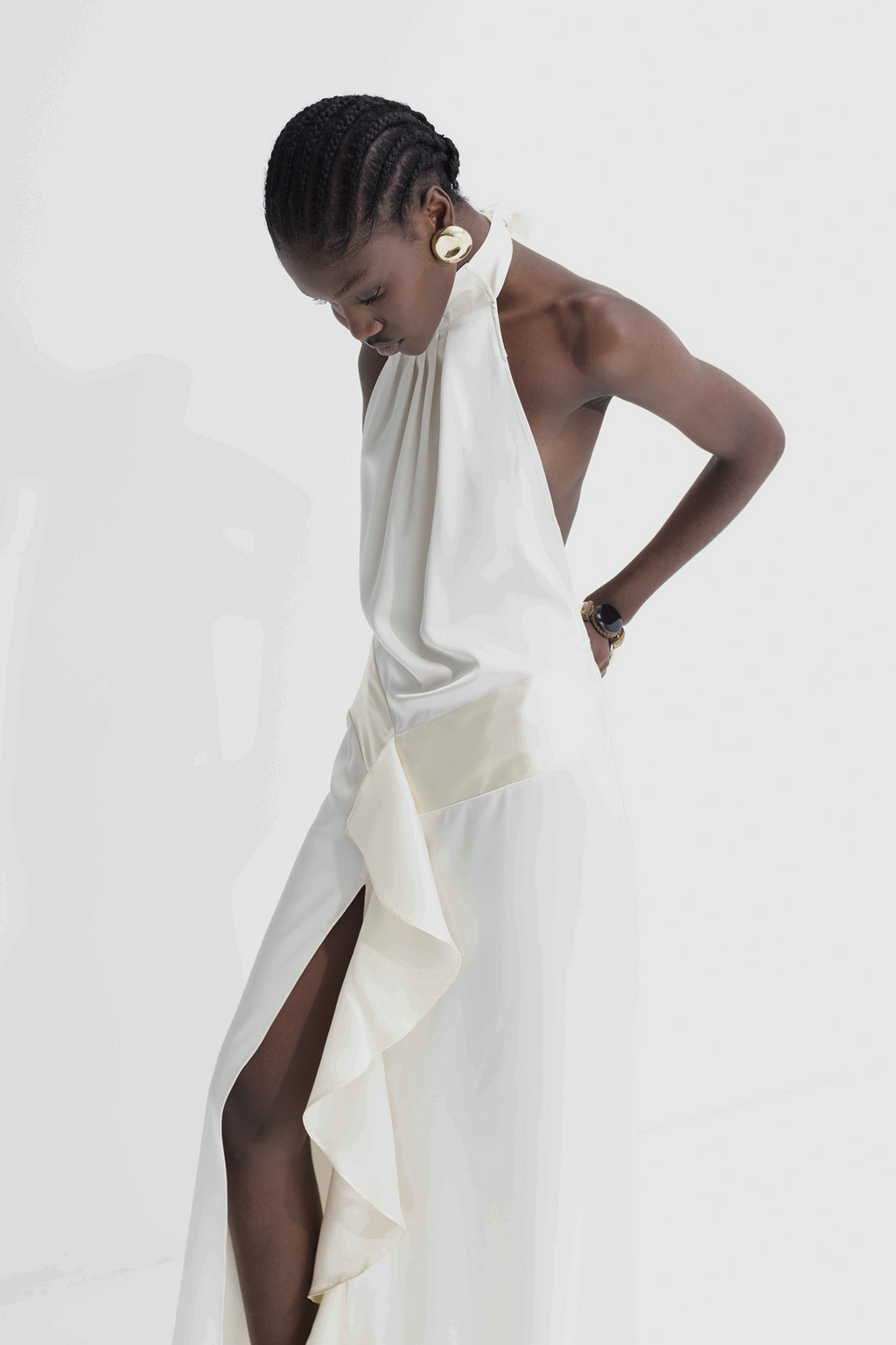 Vestido La Emperifollá en blanco roto