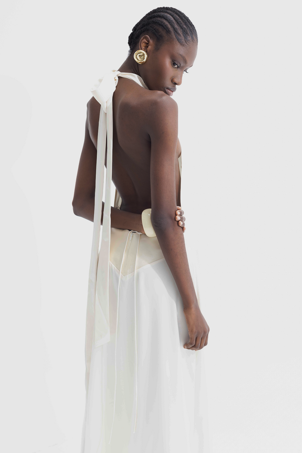 Vestido La Emperifollá en blanco roto