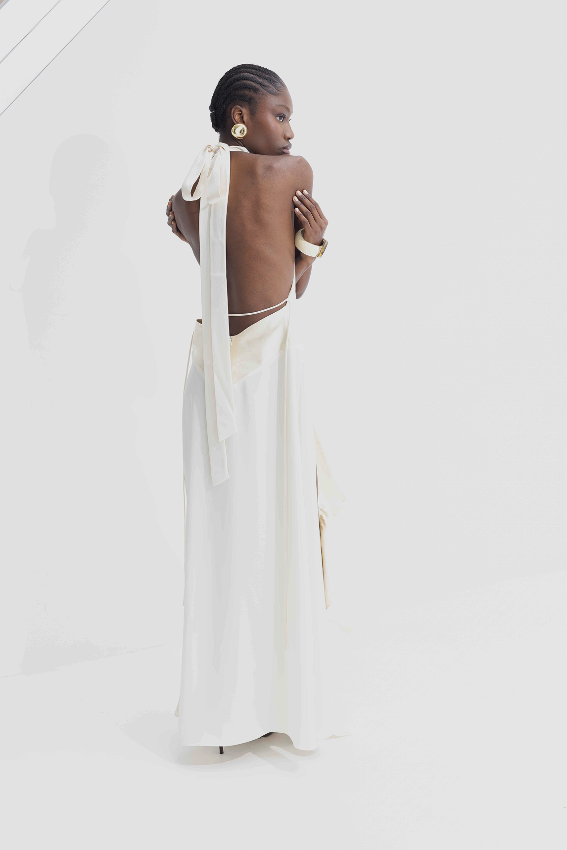 Vestido La Emperifollá en blanco roto