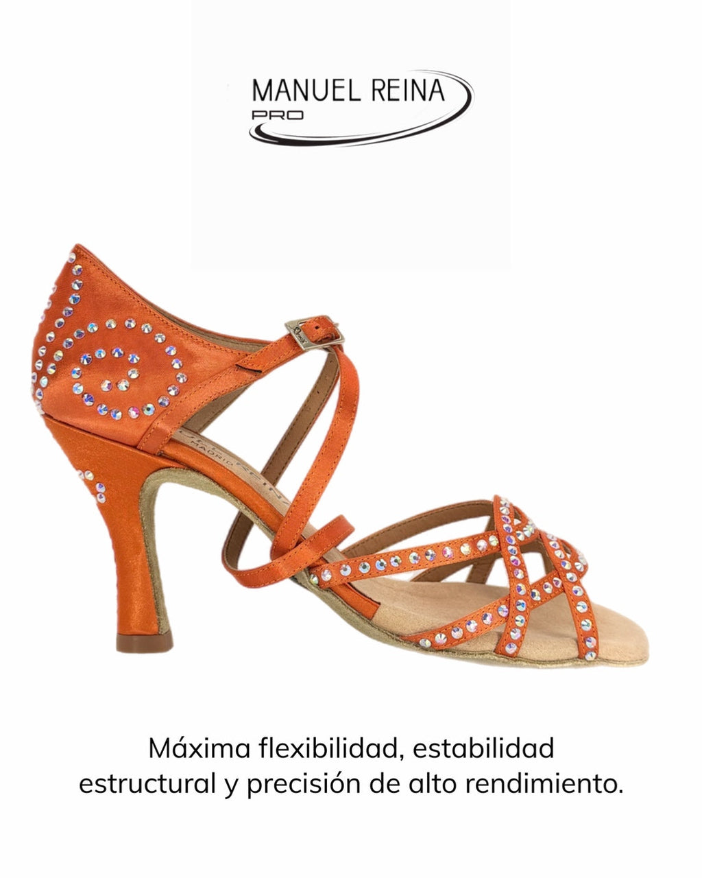 Sandalias de baile latino Anita Competition en cobre