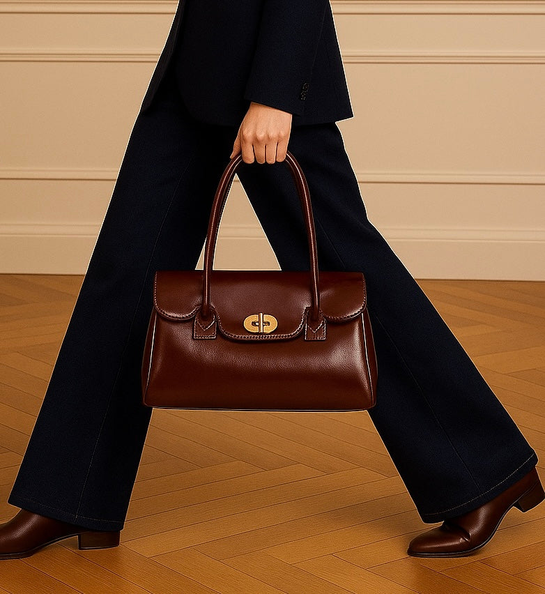 Bolso shopper Uffizi café de piel italiana