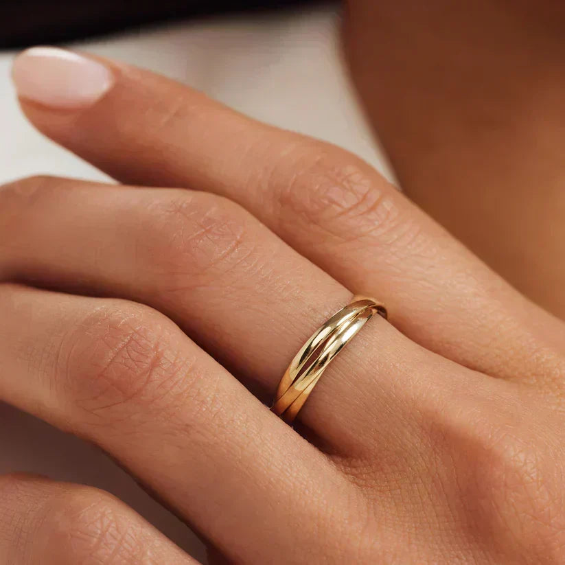 Natalia | Anillo dorado clásico