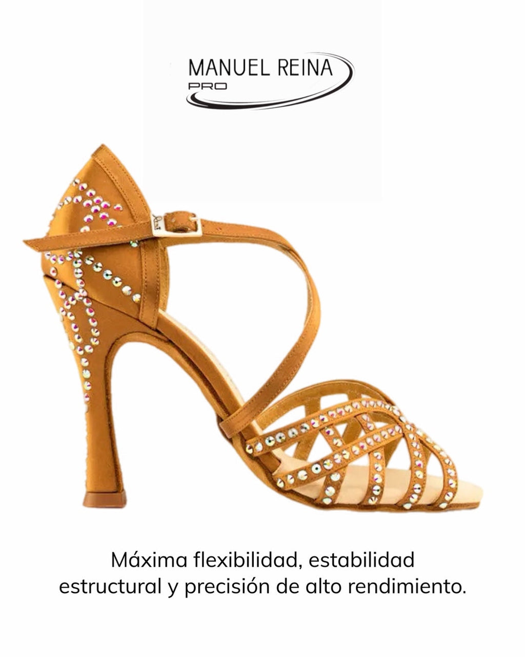 Sandalias de baile latino Flex 12 en beige