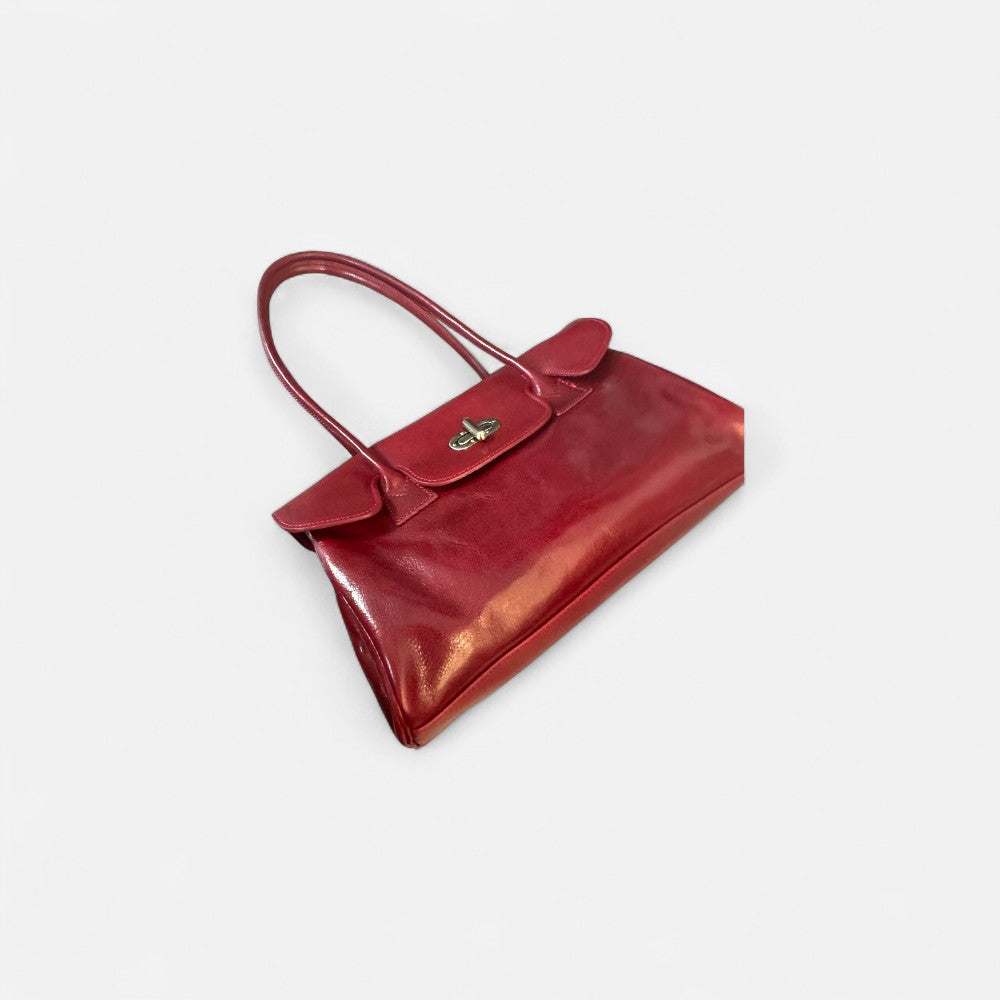Bolso shopper Uffizi burdeos de piel italiana