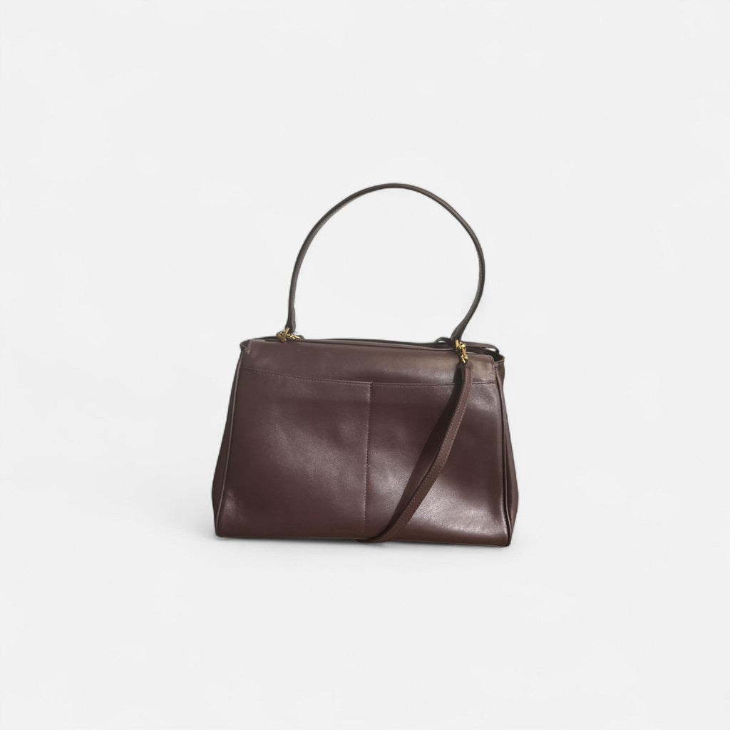 Bolso Bellini burdeos de piel de napa