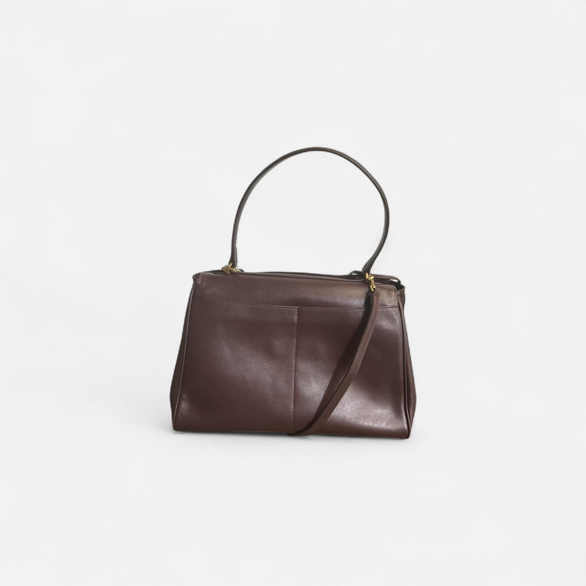 Bolso Bellini burdeos de piel de napa