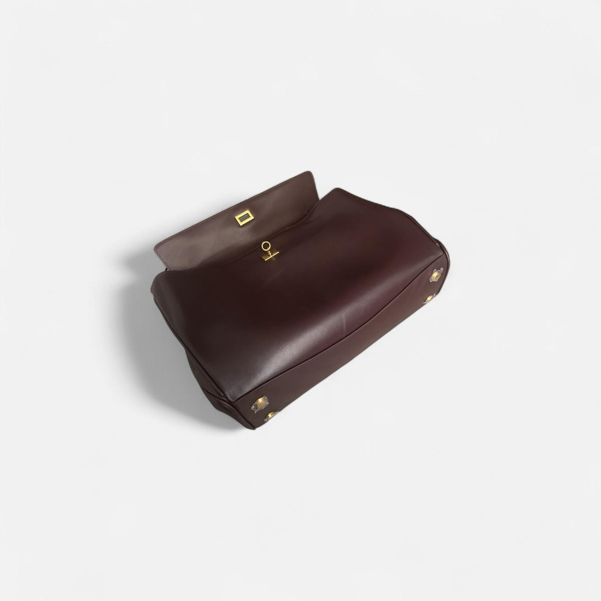 Bolso Bellini burdeos de piel de napa