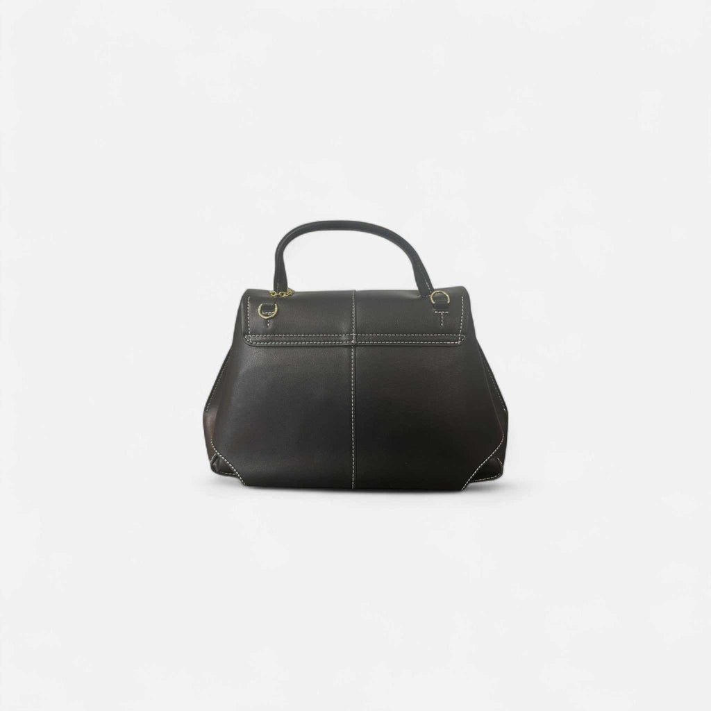 Bolso bandolera Neptuno Lux negro de piel de vacuno