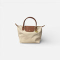 Bolso Tetis beige bicolor de piel con bandolera desmontable