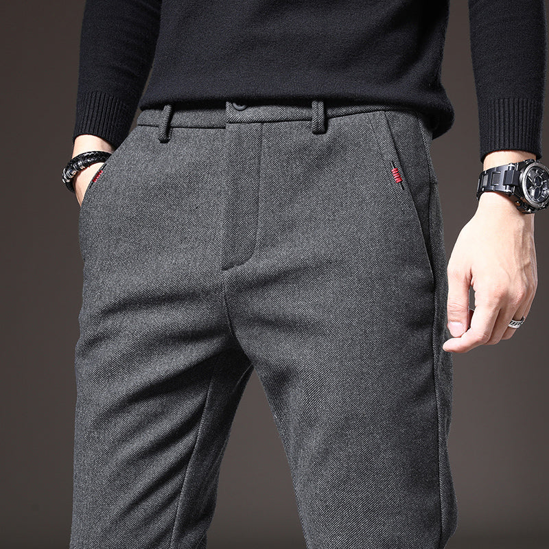 Pantalón de vestir slim fit elástico para hombre