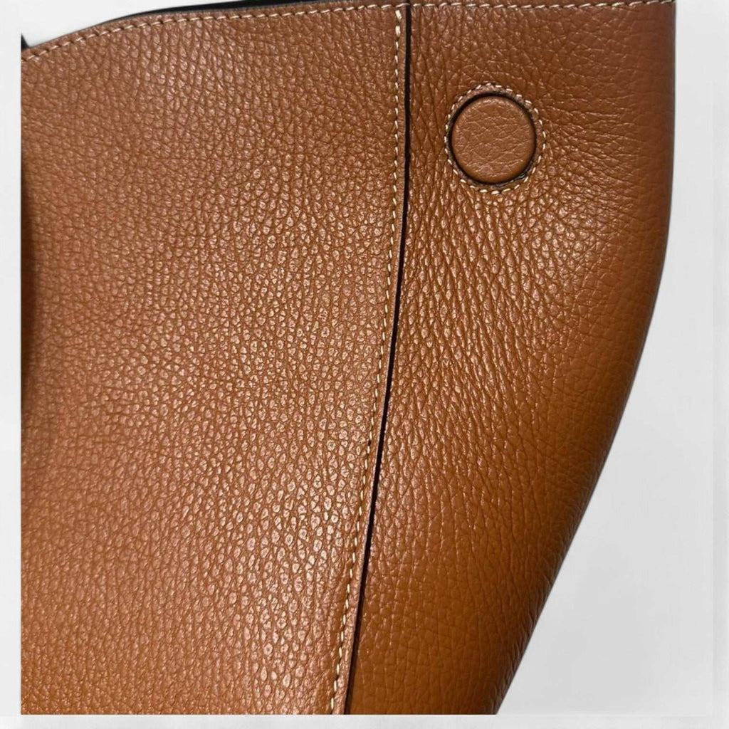 Bolso tote maxi Luna camel de piel de vacuno
