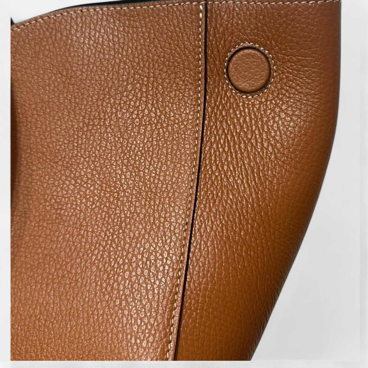 Bolso tote maxi Luna camel de piel de vacuno