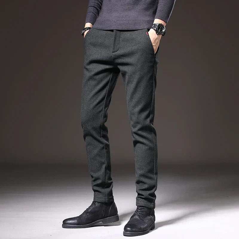 Pantalón de vestir slim fit elástico para hombre