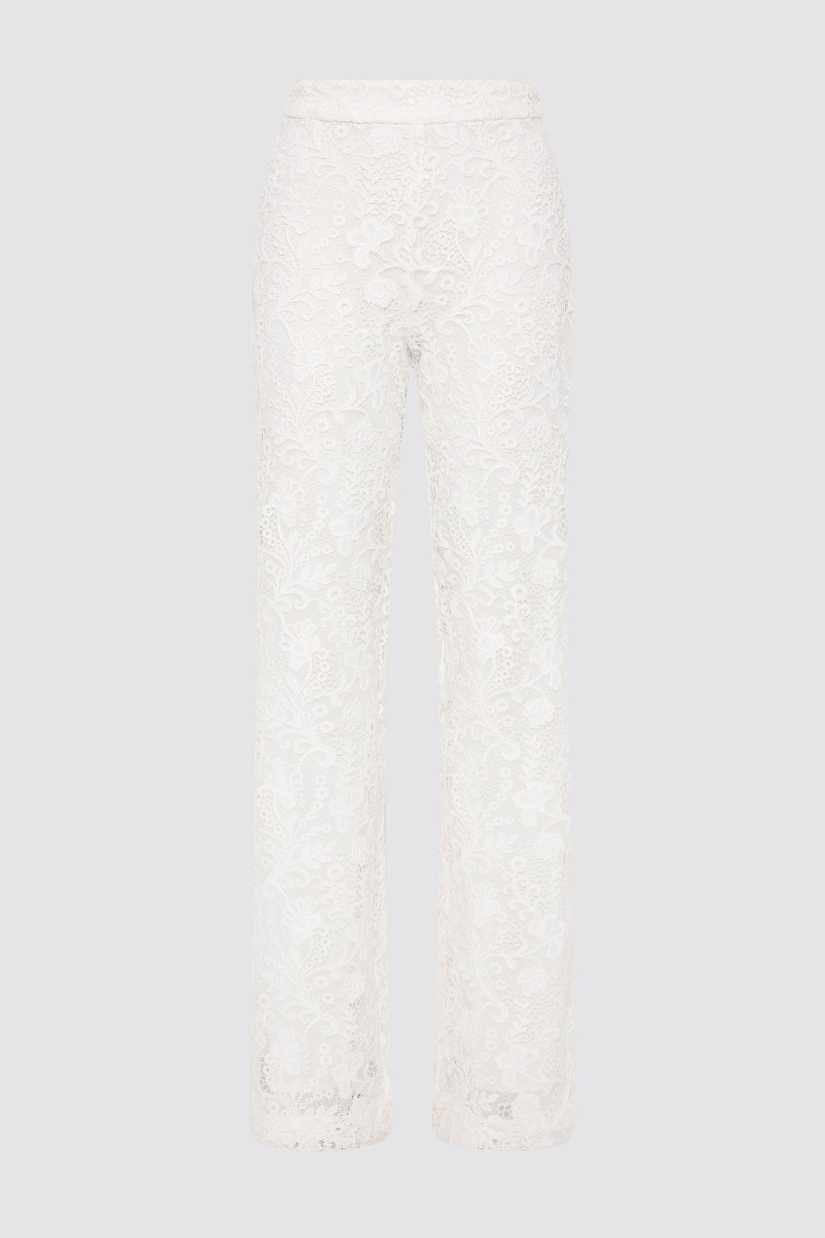 Pantalón largo acampanado Rana de encaje floral