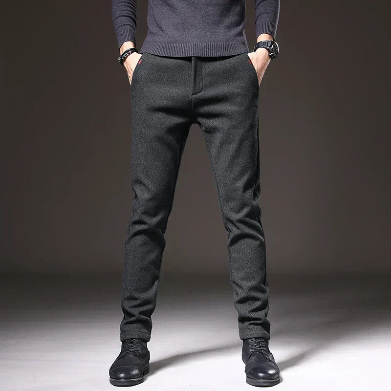 Pantalón de vestir slim fit elástico para hombre