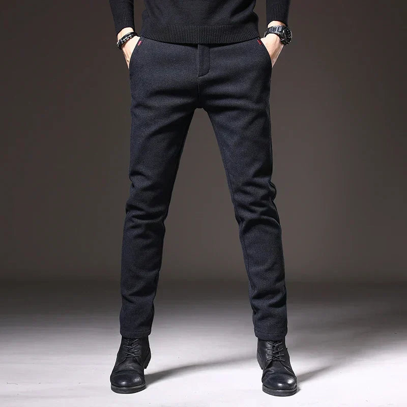 Pantalón de vestir slim fit elástico para hombre