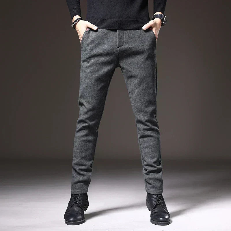 Pantalón de vestir slim fit elástico para hombre