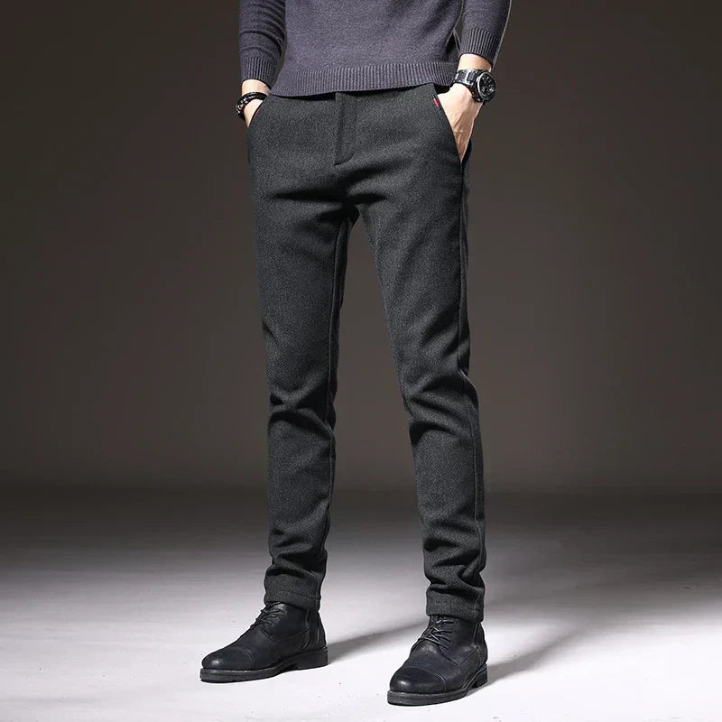 Pantalón de vestir slim fit elástico para hombre