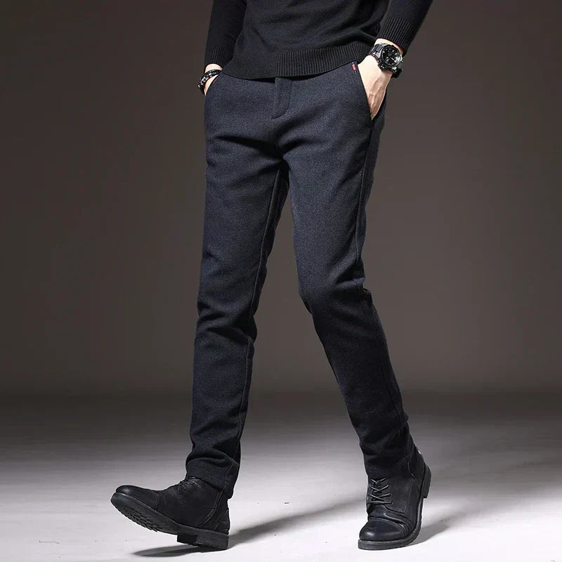 Pantalón de vestir slim fit elástico para hombre