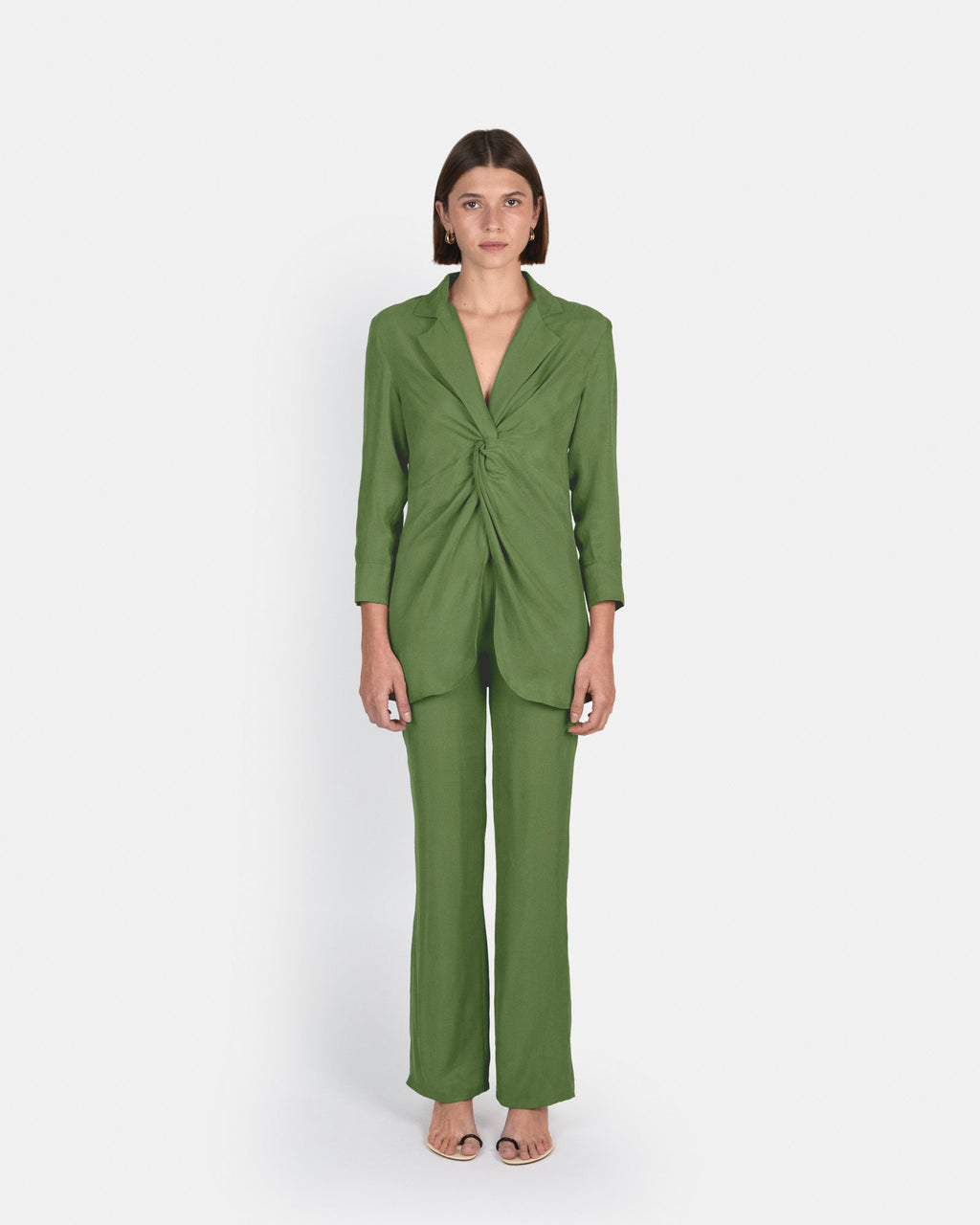Pantalón Selene de tiro alto en cupro