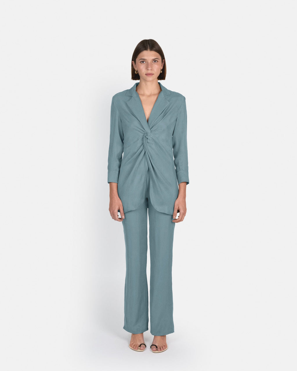 Pantalón Selene de tiro alto en cupro